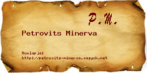 Petrovits Minerva névjegykártya